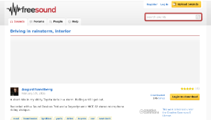 Freesound聲音庫：Driving in rainstorm, interior縮圖