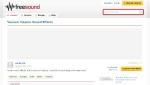 Freesound聲音庫：Vacuum Cleaner Sound Effects