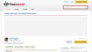 Freesound聲音庫：water poured into metal bowl.Wav-資源代表圖
