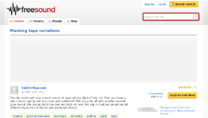 Freesound聲音庫：Masking tape variations縮圖