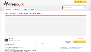 Freesound聲音庫：Quiet Mountain Ambiance縮圖