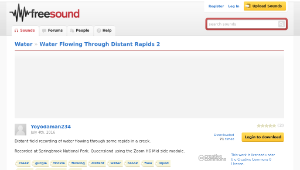 Freesound聲音庫：Water Flowing Through Distant Rapids 2