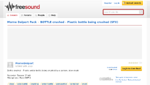 Freesound聲音庫：BOTTLE crushed - Plastic bottle being crushed (SFX)-資源代表圖