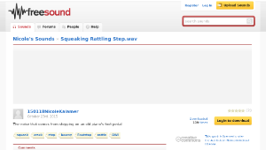 Freesound聲音庫：Squeaking Rattling Step.wav-資源代表圖