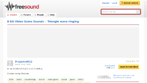 Freesound聲音庫：Triangle wave ringing