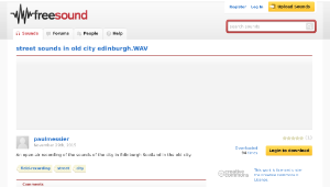 Freesound聲音庫：street sounds in old city edinburgh.WAV-資源代表圖