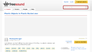 Freesound聲音庫：Plastic Objects In Plastic Bucket.wav
