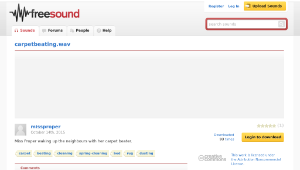 Freesound聲音庫：carpetbeating.wav