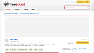 Freesound聲音庫：Junk Drum Kit Loop 3