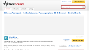 Freesound聲音庫：Matkustajakone / Passenger plane DC-3 (Dakota) - Sisällä / Inside-資源代表圖