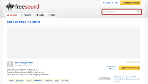 Freesound聲音庫：Click or Popping effect