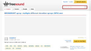 Freesound聲音庫：DEODORANT spray- multiple different duration sprays (SFX).wav-資源代表圖