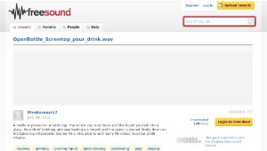 Freesound聲音庫：OpenBottle_Screwtop_pour_drink.wav