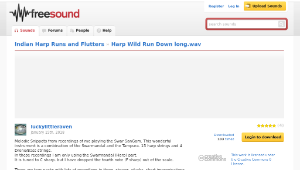 Freesound聲音庫：Harp Wild Run Down long.wav