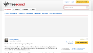 Freesound聲音庫：Indoor Wooden Utensils Noises Scrape Various-資源代表圖