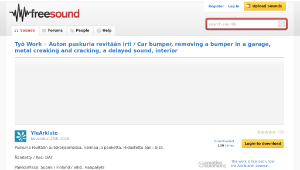 Freesound聲音庫：Auton puskuria revitään irti / Car bumper, removing a bumper in a garage, metal creaking and-資源代表圖