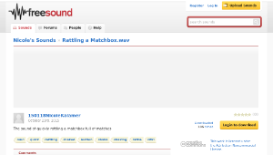 Freesound聲音庫：Rattling a Matchbox.wav