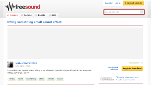 Freesound聲音庫：lifting something small sound  effect