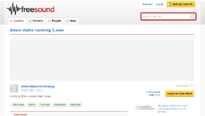 Freesound聲音庫：down stairs running 1.wav縮圖