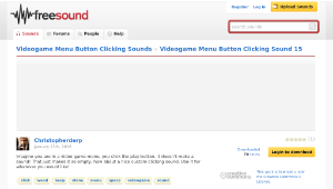 Freesound聲音庫：Videogame Menu Button Clicking Sound 15