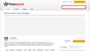 Freesound聲音庫：Electric Razor Buzz Flanged