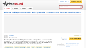 Freesound聲音庫：Colorino color detector error beep.wav