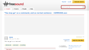 Freesound聲音庫：COMMAND.wav