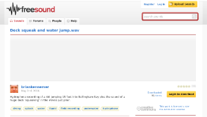 Freesound聲音庫：Dock squeak and water jump.wav縮圖