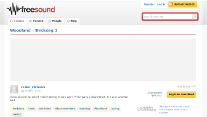 Freesound聲音庫：Birdsong 1