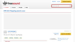 Freesound聲音庫：STE-022 flapping plastic.wav
