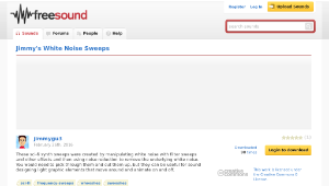 Freesound聲音庫：Jimmy's White Noise Sweeps