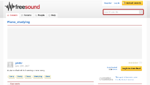 Freesound聲音庫：Piano_studying