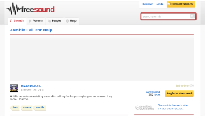 Freesound聲音庫：Zombie Call For Help