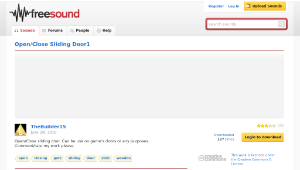 Freesound聲音庫：Open/Close Sliding Door1