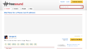 Freesound聲音庫：Dial Tone for a Phone (sci-fi edition)縮圖