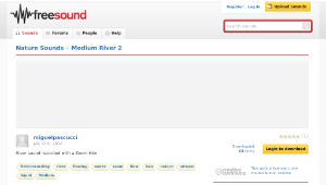 Freesound聲音庫：Medium River 2