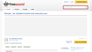 Freesound聲音庫：Miscjdr_ Car Seatbelt buckle and unbuckle.wav-資源代表圖
