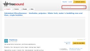 Freesound聲音庫：Vesilukko, pulputus / Water lock, water is bubbling now and then, single bubbles-資源代表圖