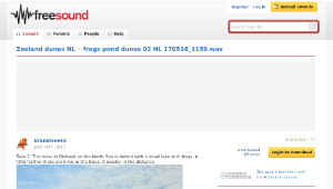 Freesound聲音庫：frogs pond dunes 02 NL 170516_1159.wav