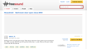 Freesound聲音庫：Bathroom door open close.WAV-資源代表圖