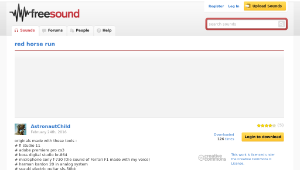 Freesound聲音庫：red horse run-資源代表圖