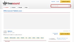 Freesound聲音庫：Effervescent Tablets.wav