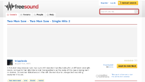 Freesound聲音庫：Two Man Saw - Single Hits 2-資源代表圖
