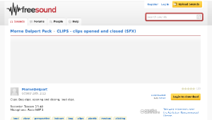 Freesound聲音庫：CLIPS - clips opened and closed (SFX)