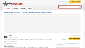 Freesound聲音庫：Inside Elevator with Chatter | Loud-資源代表圖