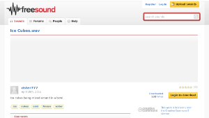 Freesound聲音庫：Ice Cubes.wav縮圖