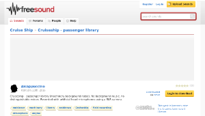 Freesound聲音庫：Cruiseship - passenger library-資源代表圖