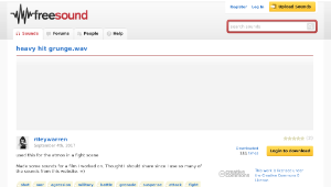 Freesound聲音庫：heavy hit grunge.wav