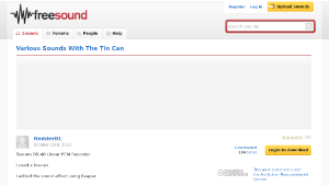Freesound聲音庫：Various Sounds With The Tin Can縮圖