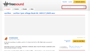 Freesound聲音庫：carillon 1pm village Beek NL 160117_0845.wav-資源代表圖